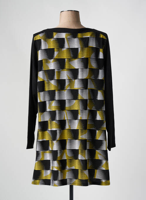 Pulover tunică elasticitate mâneci lungi negru MARBLE femme