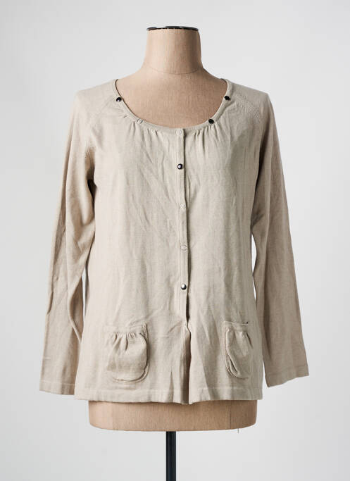 Vestă cu mâneci lungi bej TELMAIL femeie