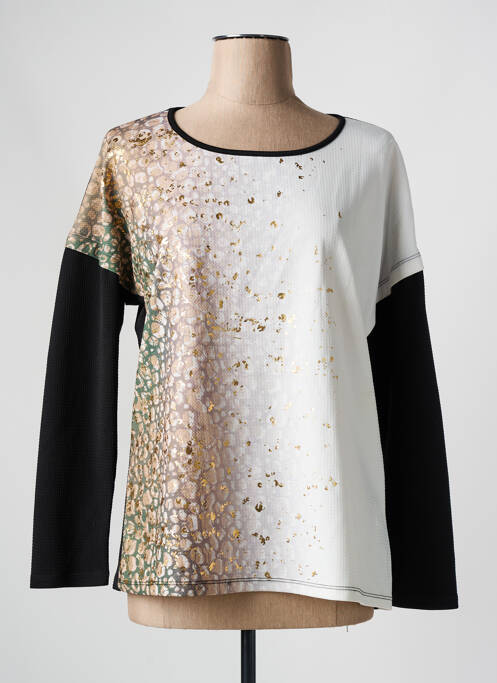 Tricou serigrafie mâneci lungi negru FRED SABATIER femme