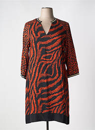 Rochie midi mâneci 3/4 mâneci 3/4 portocaliu FRED SABATIER femme