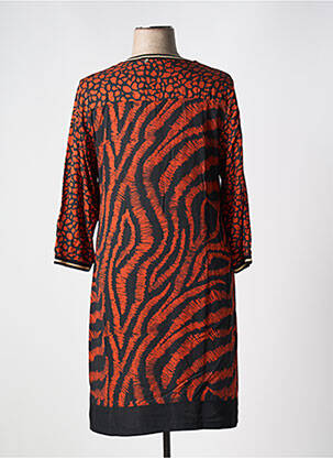 Rochie midi mâneci 3/4 mâneci 3/4 portocalie FRED SABATIER femeie
