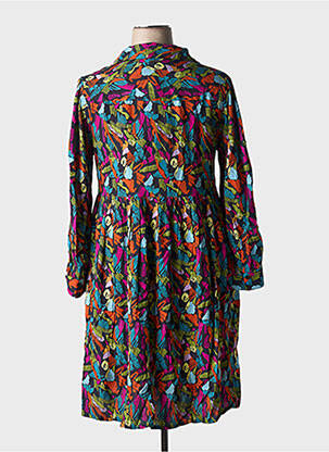Rochie midi imprimeu fantezie mâneci lungi negru AGATHE & LOUISE femeie