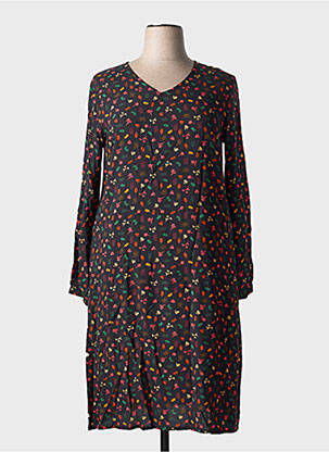 Rochie midi imprimeu fantezie mâneci lungi negru AGATHE & LOUISE femeie