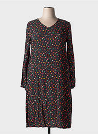 Rochie midi imprimeu fantezie mâneci lungi negru AGATHE & LOUISE femeie