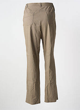Pantalon slim talie elastică mărime normală maro TELMAIL femeie