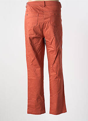 Pantalon slim țesătură poplin mărime normală portocalie AGATHE & LOUISE femeie