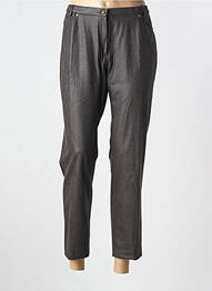 Pantalon 7/8 închidere cu fermoar sub clapetă cu nasturi mărime normală gri MERI & ESCA femme