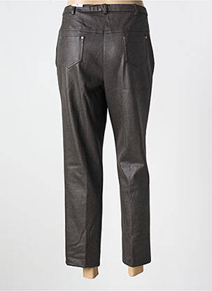 Pantalon 7/8 închidere cu fermoar sub clapetă cu nasturi mărime normală gri MERI & ESCA femeie
