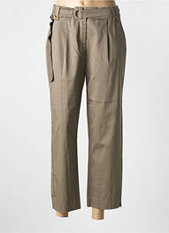 Pantalon 7/8 talie înaltă talie înaltă maro FRED SABATIER femme