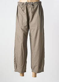 Pantalon 7/8 țesătură poplin mărime normală gri AGATHE & LOUISE femme