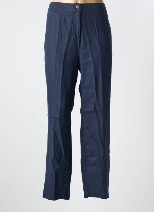 Pantalon drept talie cu cleme mărime normală albastru FRED SABATIER femme