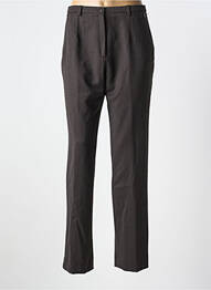 Pantalon drept talie cu cleme talie înaltă maro GUY DUBOUIS femme
