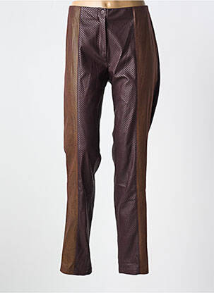 Pantalon slim talie elastică mărime normală maro GUY DUBOUIS femeie
