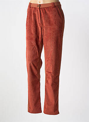 Pantalon drept elasticitate talie înaltă portocaliu MERI & ESCA femeie