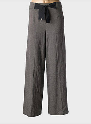 Pantalon evazat talie cu cleme talie înaltă gri SURKANA femeie