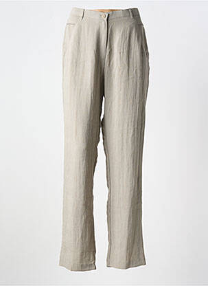 Pantalon drept talie cu cleme talie înaltă gri JEAN GABRIEL femeie