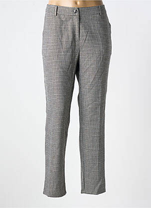 Pantalon chino închidere cu fermoar sub clapetă cu nasturi talie înaltă gri FRED SABATIER femeie