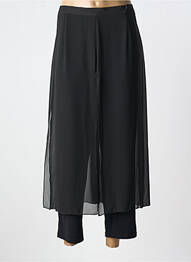 Pantalon 7/8 talie elastică mărime normală negru MERI & ESCA femme