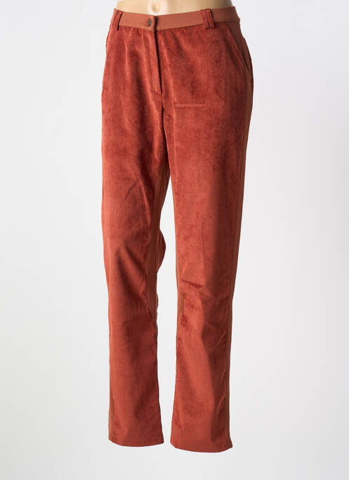 Pantalon drept elasticitate talie înaltă portocaliu MERI & ESCA femme