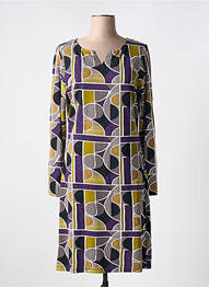 Rochie midi mâneci lungi mâneci lungi violet AGATHE & LOUISE femeie