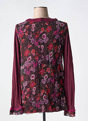 Top țesătură crep mâneci lungi violet JAC JAC femeie