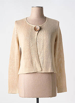 Vestă cu mâneci lungi bej MARBLE femeie