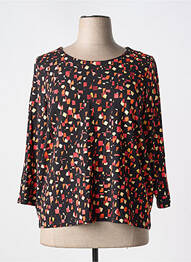 Bluză guler rotund mâneci 3/4 negru CONCEPT K femme