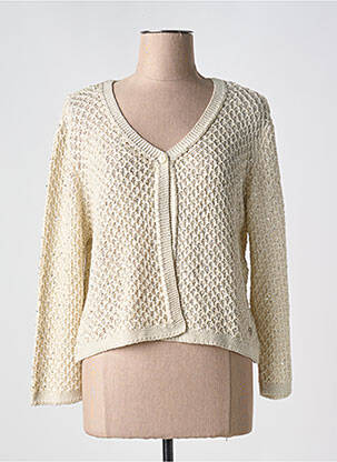 Vestă cu mâneci lungi bej DIVAS femeie