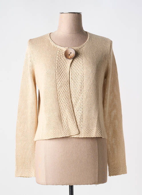 Vestă cu mâneci lungi bej MARBLE femeie