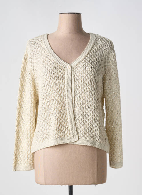 Vestă cu mâneci lungi bej DIVAS femeie