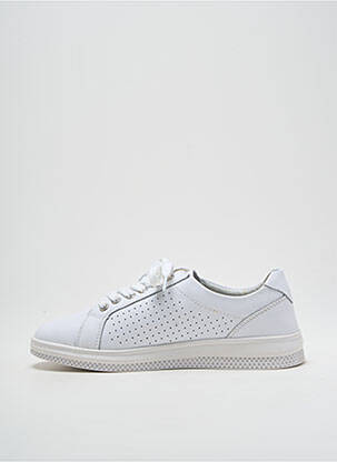 Adidași material neted toc plat până la 3 cm alb LA BOTTINE SOURIANTE femeie