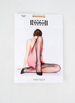 Colanți imprimeu fantezie culoare piersică WOLFORD femeie