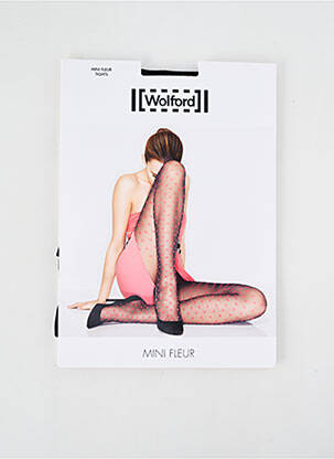 Colanți imprimeu fantezie negru WOLFORD femeie