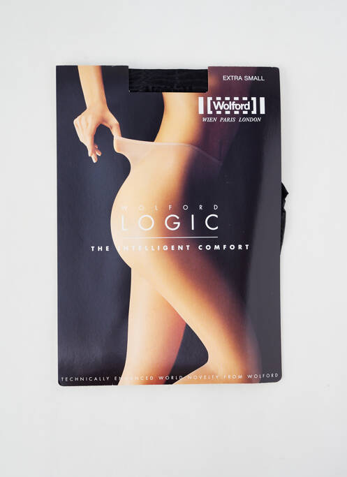 Colanți țesătură transparentă negru WOLFORD femme