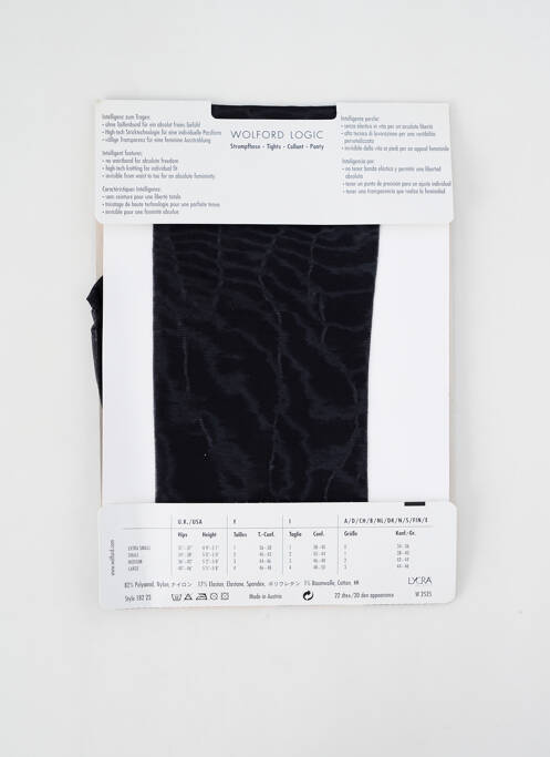 Colanți țesătură transparentă negru WOLFORD femme