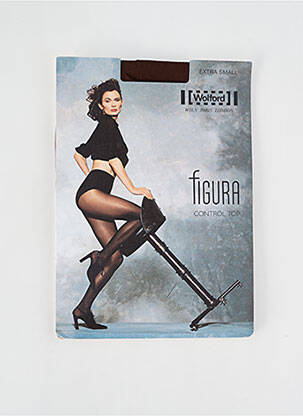 Colanți țesătură transparentă maro WOLFORD femme