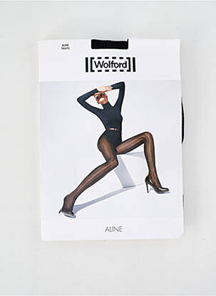 Colanți imprimeu fantezie negru WOLFORD femeie