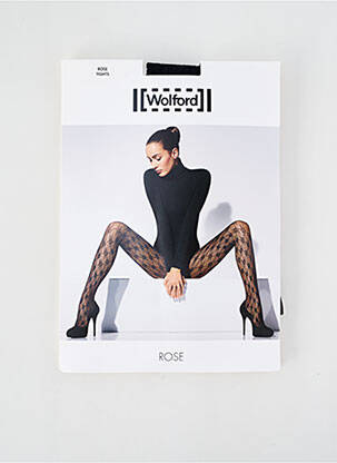 Colanți imprimeu fantezie negru WOLFORD femeie