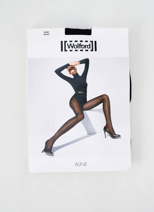 Colanți imprimeu fantezie negru WOLFORD femme