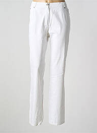 Pantalon drept țesătură poplin mărime normală alb MERI & ESCA femme