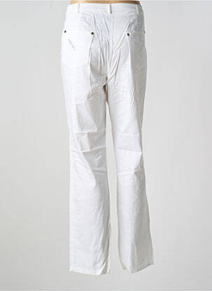 Pantalon drept țesătură poplin mărime normală alb MERI & ESCA femeie