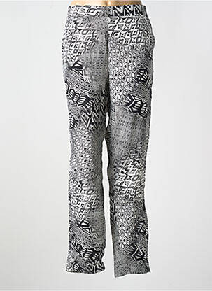 Pantalon drept țesătură poplin gri JEAN GABRIEL femeie
