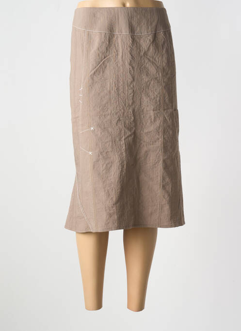 Fustă midi maro GUY DUBOUIS femeie
