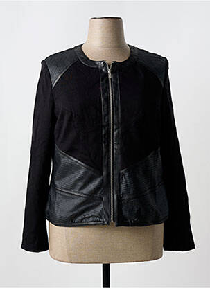 Jachete casual guler rotund negru JULIE GUERLANDE femeie