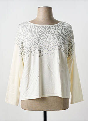 Pulover alb MARBLE femeie