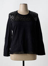 Pulover guler rotund mâneci lungi negru GUY DUBOUIS femme