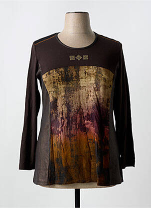 Tricou mâneci lungi mâneci lungi maro JEAN GABRIEL femeie