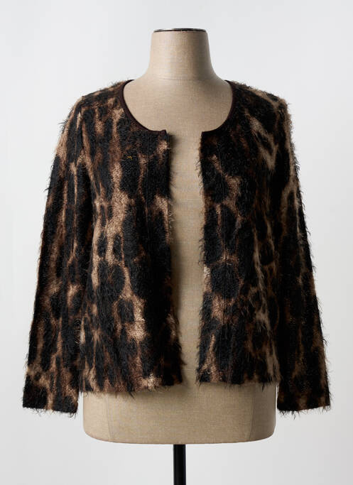 Vestă cu mâneci lungi maro TELMAIL femeie