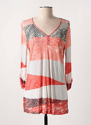 Tunică mâneci lungi guler în v portocalie BETTY BARCLAY femeie