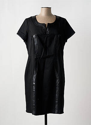 Rochie midi închidere cu fermoar la spate mâneci scurte negru FRED SABATIER femeie